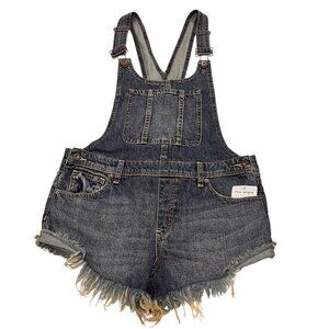 Free People Summer Babe Hi-Lo Denim Shortalls, NWT, Harvey, 27